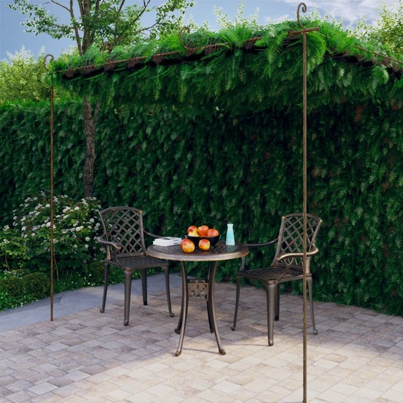 vidaXL Garten-Rosenbogen Antik-Braun 4x3x2,5 m Eisen