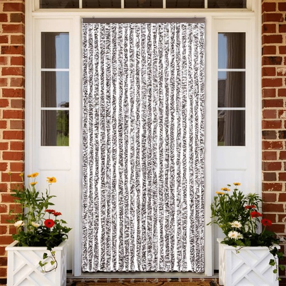 vidaXL Insektenschutz-Vorhang Braun und Beige 90x200 cm Chenille