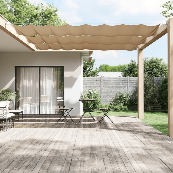 vidaXL Senkrechtmarkise Taupe 100x1200 cm Oxford-Gewebe