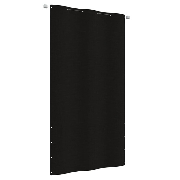 vidaXL Balkon-Sichtschutz Schwarz 120x240 cm Oxford-Gewebe