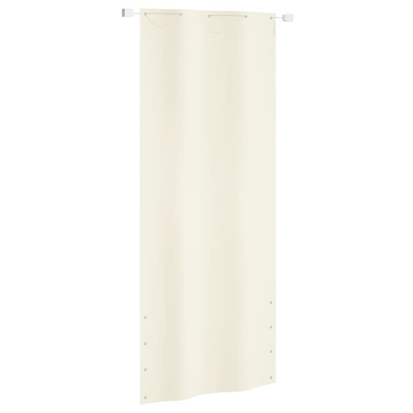 vidaXL Balkon-Sichtschutz Creme 100x240 cm Oxford-Gewebe