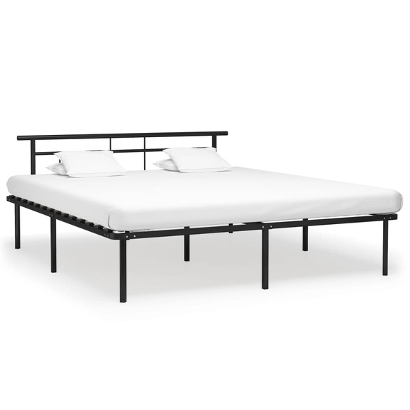 vidaXL Bettgestell Schwarz Metall 180x200 cm
