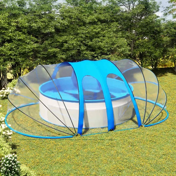 vidaXL Pool-Kuppel Oval 620x410x205 cm