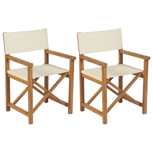 vidaXL Klappbare Regiestühle 2 Stk. Massivholz Teak