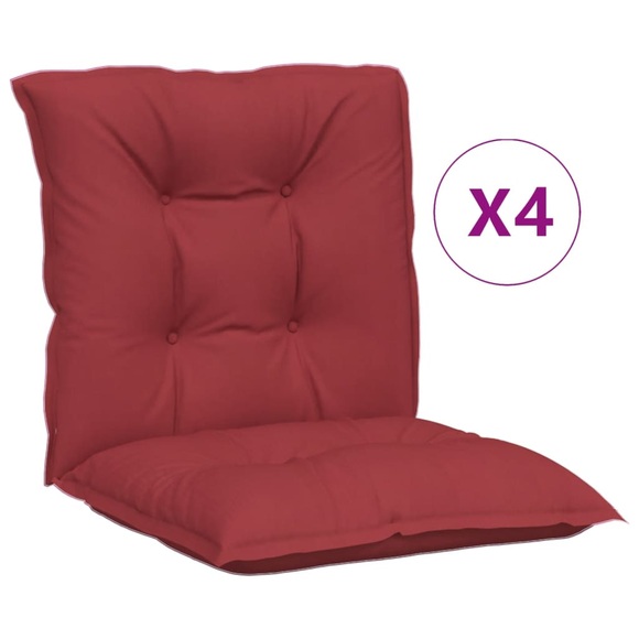 vidaXL Gartenstuhlauflagen 4 Stk. Weinrot 100x50x7 cm