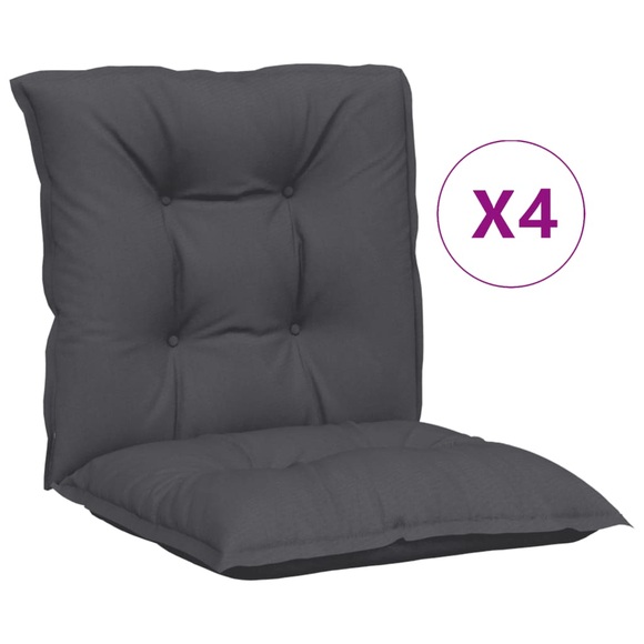 vidaXL Gartenstuhlauflagen 4 Stk. Anthrazit 100x50x7 cm