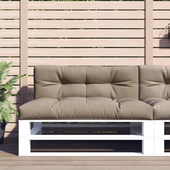 vidaXL Palettensofa-Auflagen 2 Stk. Taupe