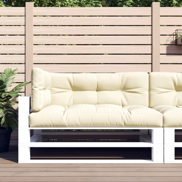vidaXL Palettensofa-Auflagen 3 Stk. Creme