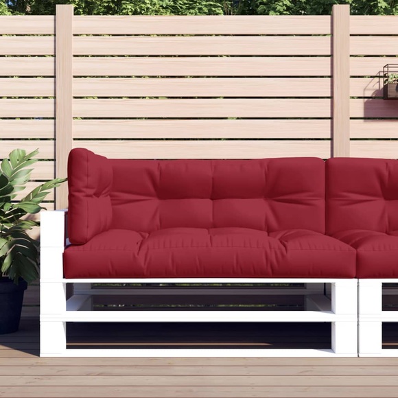 vidaXL Palettensofa-Auflagen 3 Stk. Weinrot