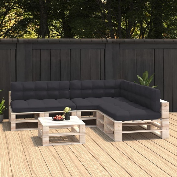 vidaXL Palettensofa-Auflagen 7 Stk. Anthrazit
