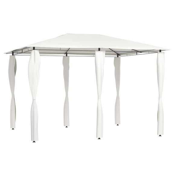 vidaXL Pavillon mit Seitenwand 3x4x2,6 m Creme 160 g/m²