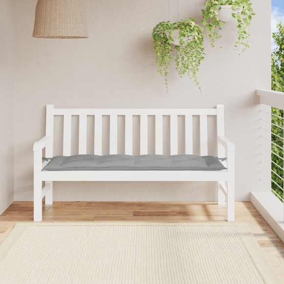 vidaXL Gartenbank-Auflage Grau 150x50x7 cm Stoff
