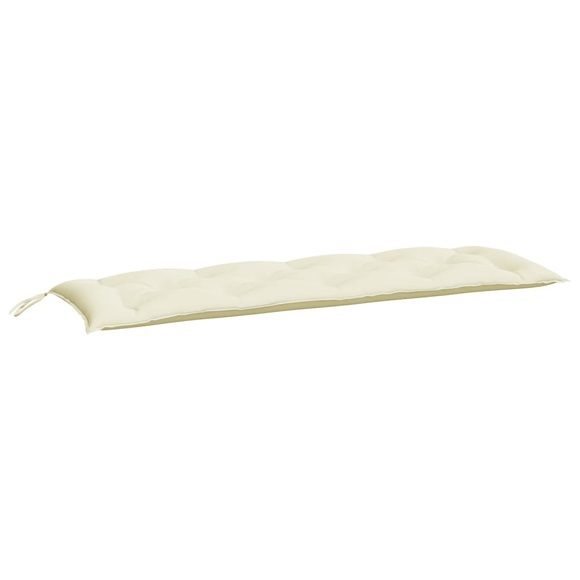 vidaXL Gartenbank-Auflage Cremeweiß 150x50x7 cm Stoff