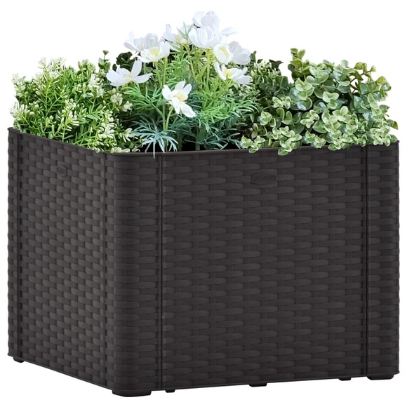 vidaXL Garten-Hochbeet Selbstbewässerungssystem Anthrazit 43x43x33 cm