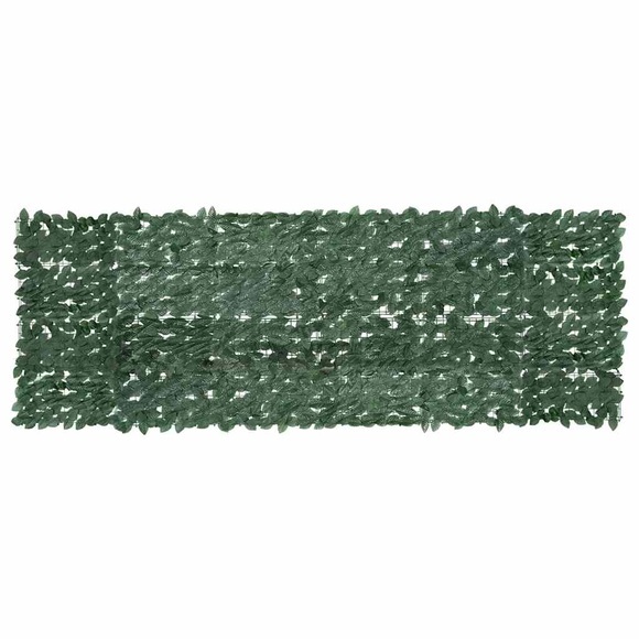 vidaXL Balkon-Sichtschutz mit Dunkelgrünen Blättern 300x100 cm