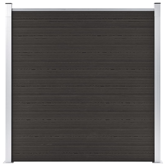 vidaXL Zaunelement WPC 180x186 cm Schwarz