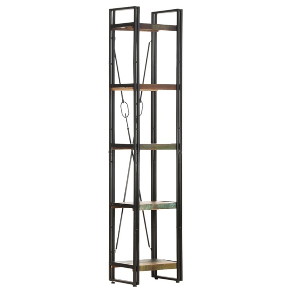 vidaXL Bücherregal 5 Fächer 40x30x180 cm Altholz Massiv