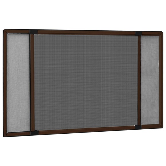 vidaXL Ausziehbarer Insektenschutz für Fenster Braun (100-193)x75 cm