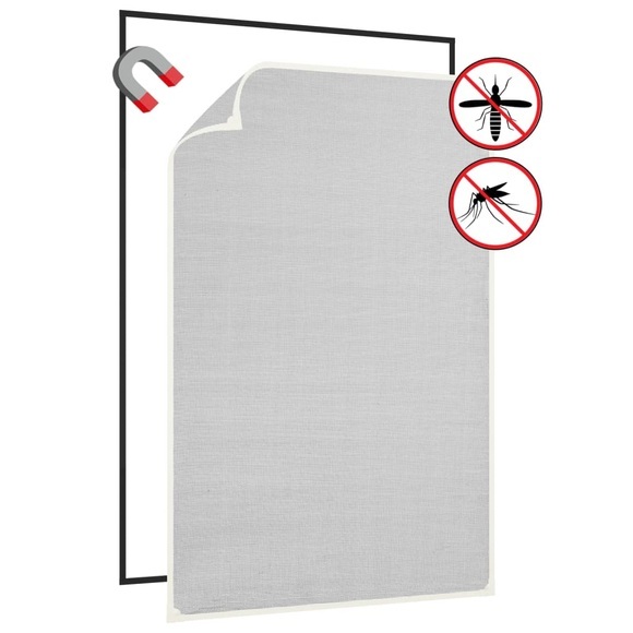 vidaXL Insektenschutz für Fenster Magnetisch Weiß 80x120 cm Fiberglas