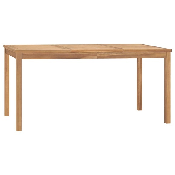 vidaXL Garten-Esstisch 160x80x77 cm Teak Massivholz