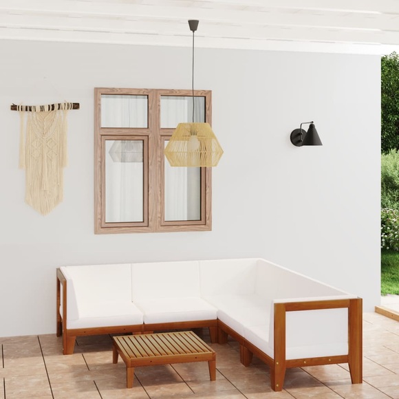 vidaXL 6-tlg. Garten-Lounge-Set mit Kissen Akazie Massivholz