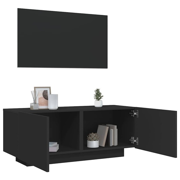 vidaXL TV-Schrank Schwarz 100x35x40 cm Spanplatte