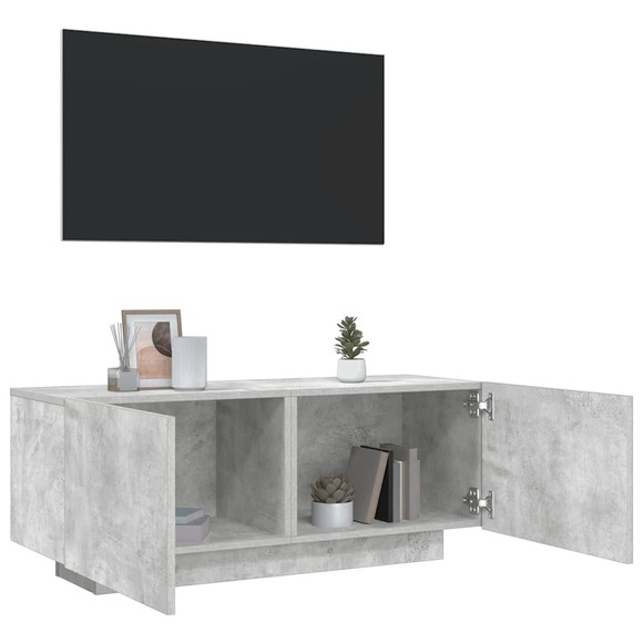 vidaXL TV-Schrank Betongrau 100x35x40 cm Spanplatte