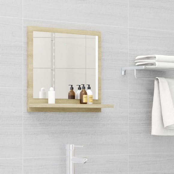 vidaXL Badspiegel Sonoma-Eiche 40x10,5x37 cm Spanplatte
