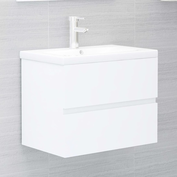 vidaXL Waschbeckenunterschrank Weiß 60x38,5x45 cm Spanplatte