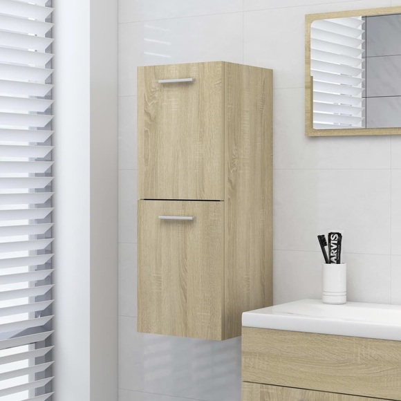 vidaXL Badezimmerschrank Sonoma-Eiche 30x30x80 cm Spanplatte