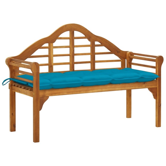vidaXL Queen-Gartenbank mit Auflage 135 cm Massivholz Akazie