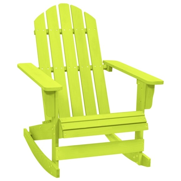 vidaXL Adirondack-Schaukelstuhl Massivholz Tanne Grün