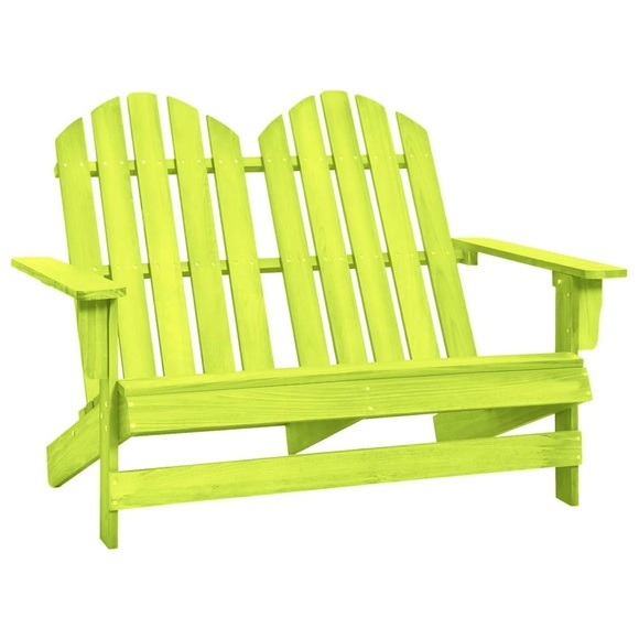 vidaXL 2-Sitzer Adirondack-Gartenbank Massivholz Tanne Grün