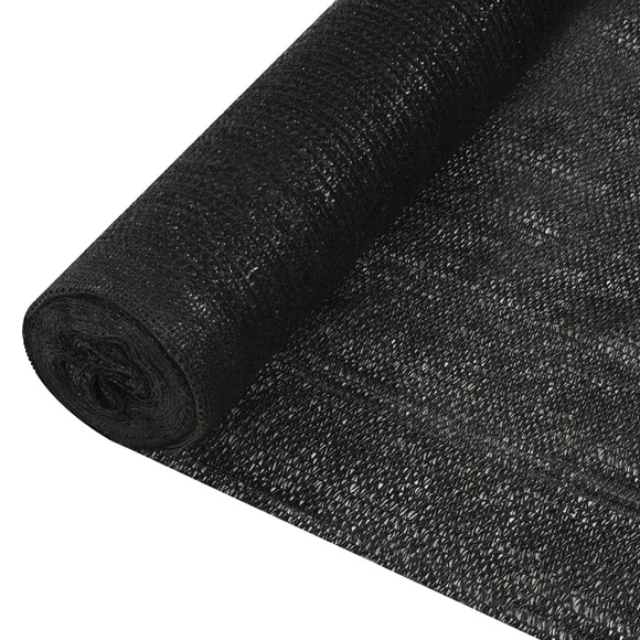 vidaXL Zaunblende Schwarz 1,8x50 m HDPE 195 g/m²