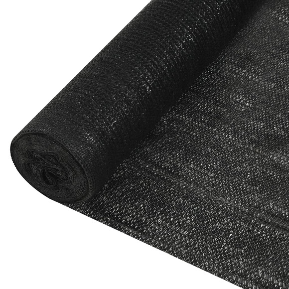 vidaXL Zaunblende Schwarz 3,6x50 m HDPE 195 g/m²