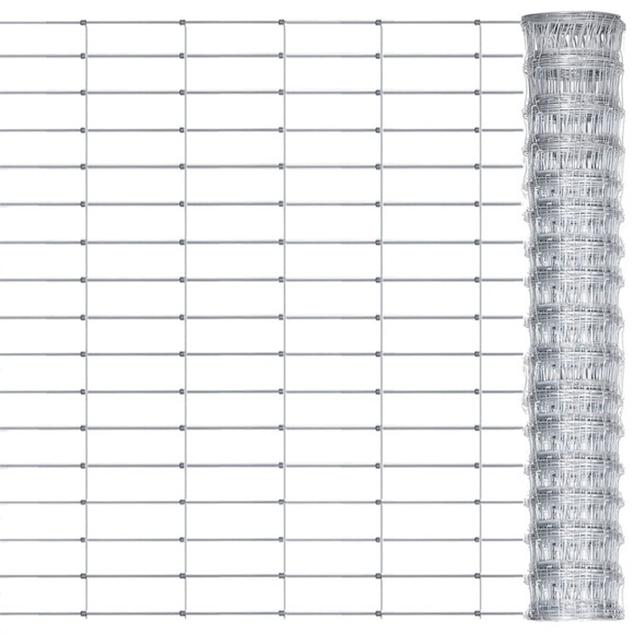 vidaXL Gartenzaun Verzinkter Stahl 50x0,8 m Silbern