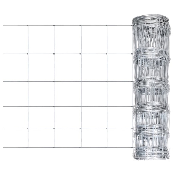 vidaXL Gartenzaun Verzinkter Stahl Silbern 50x0,8 m