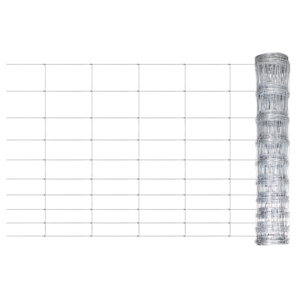 vidaXL Gartenzaun Verzinkter Stahl Silbern 50x1,2 m