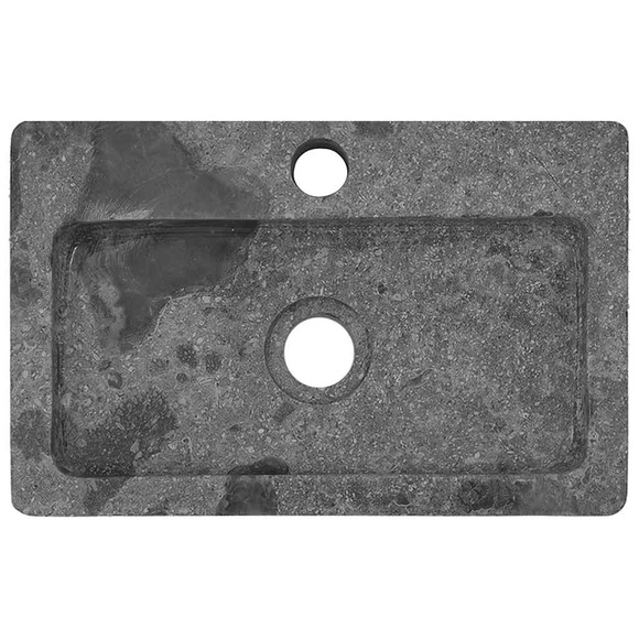 vidaXL Waschbecken Grau 38x24x6,5 cm Marmor