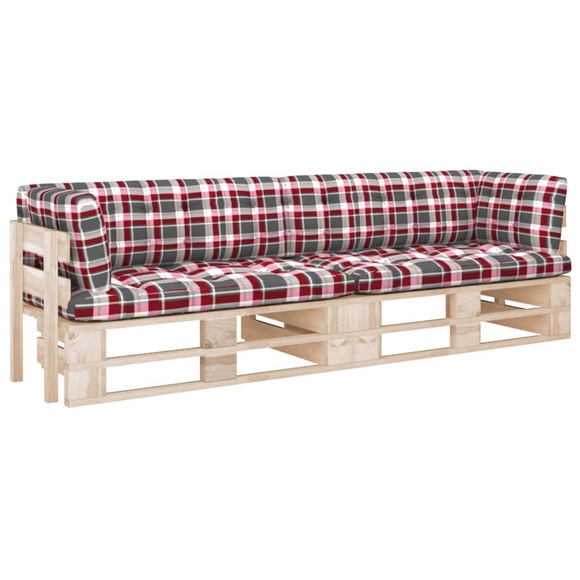 vidaXL 2-Sitzer-Palettensofa mit Kissen Imprägniertes Kiefernholz