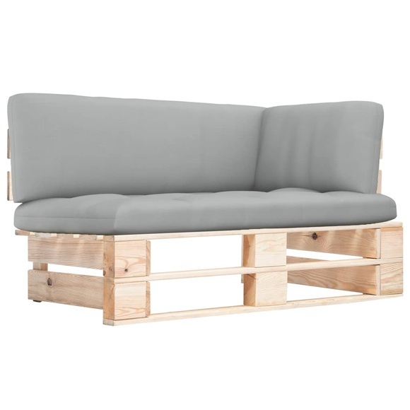 vidaXL Garten-Paletten-Ecksofa Imprägniertes Kiefernholz