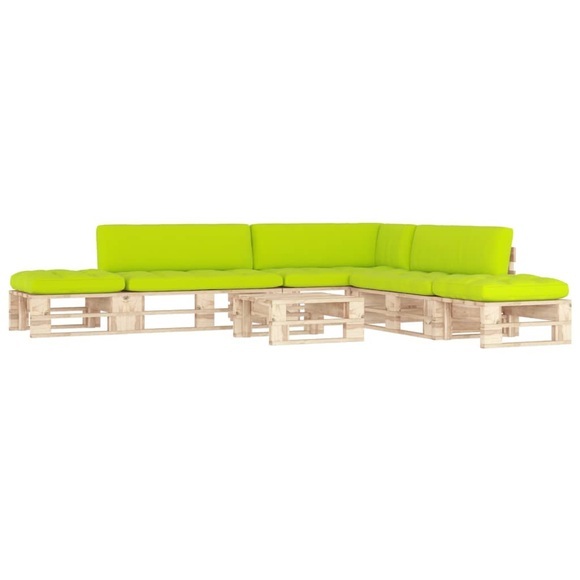 vidaXL 6-tlg. Paletten-Lounge-Set mit Kissen Kiefernholz Imprägniert