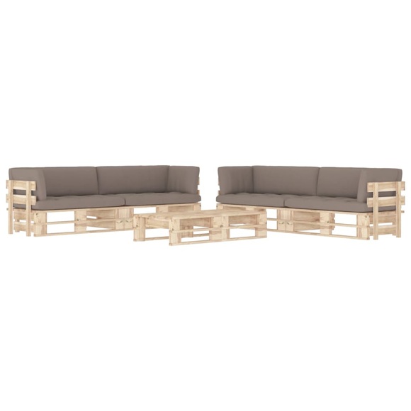 vidaXL 6-tlg. Paletten-Lounge-Set mit Kissen Kiefernholz Imprägniert