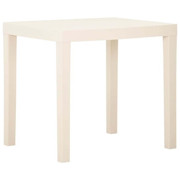 vidaXL Gartentisch Weiß 79x65x72 cm Kunststoff