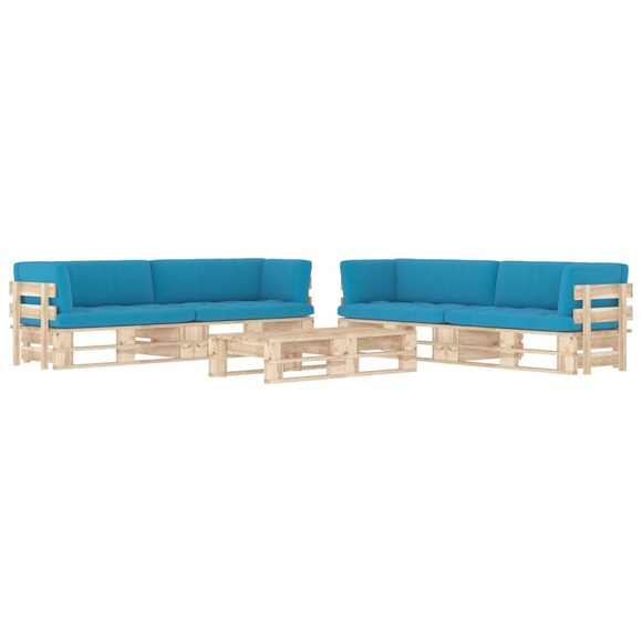 vidaXL 6-tlg. Paletten-Lounge-Set mit Kissen Kiefernholz Imprägniert