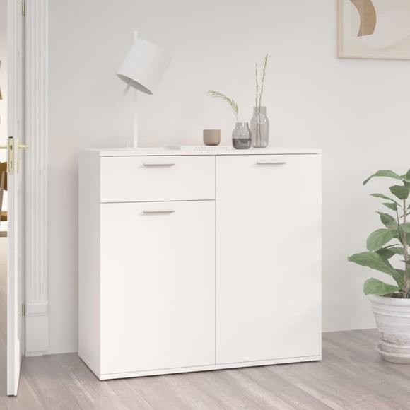 vidaXL Sideboard Weiß 80x36x75 cm Spanplatte