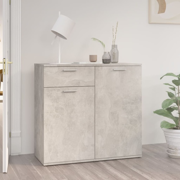 vidaXL Sideboard Betongrau 80x36x75 cm Spanplatte