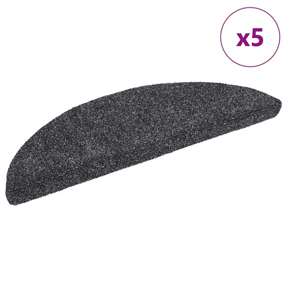 vidaXL Selbstklebende Treppenmatten 5 Stk. Dunkelgrau 54x16x4 cm