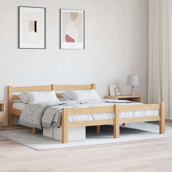 vidaXL Bettgestell Massivholz Kiefer 160x200 cm