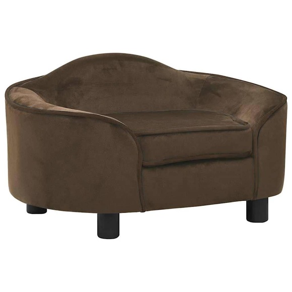 vidaXL Hundesofa Braun 67x47x36 cm Plüsch